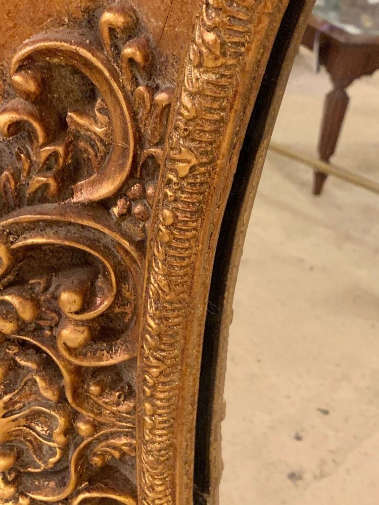 Pair of French Style Wall, Console or Pier Mirrors. Gilt Gesso and Wooden.