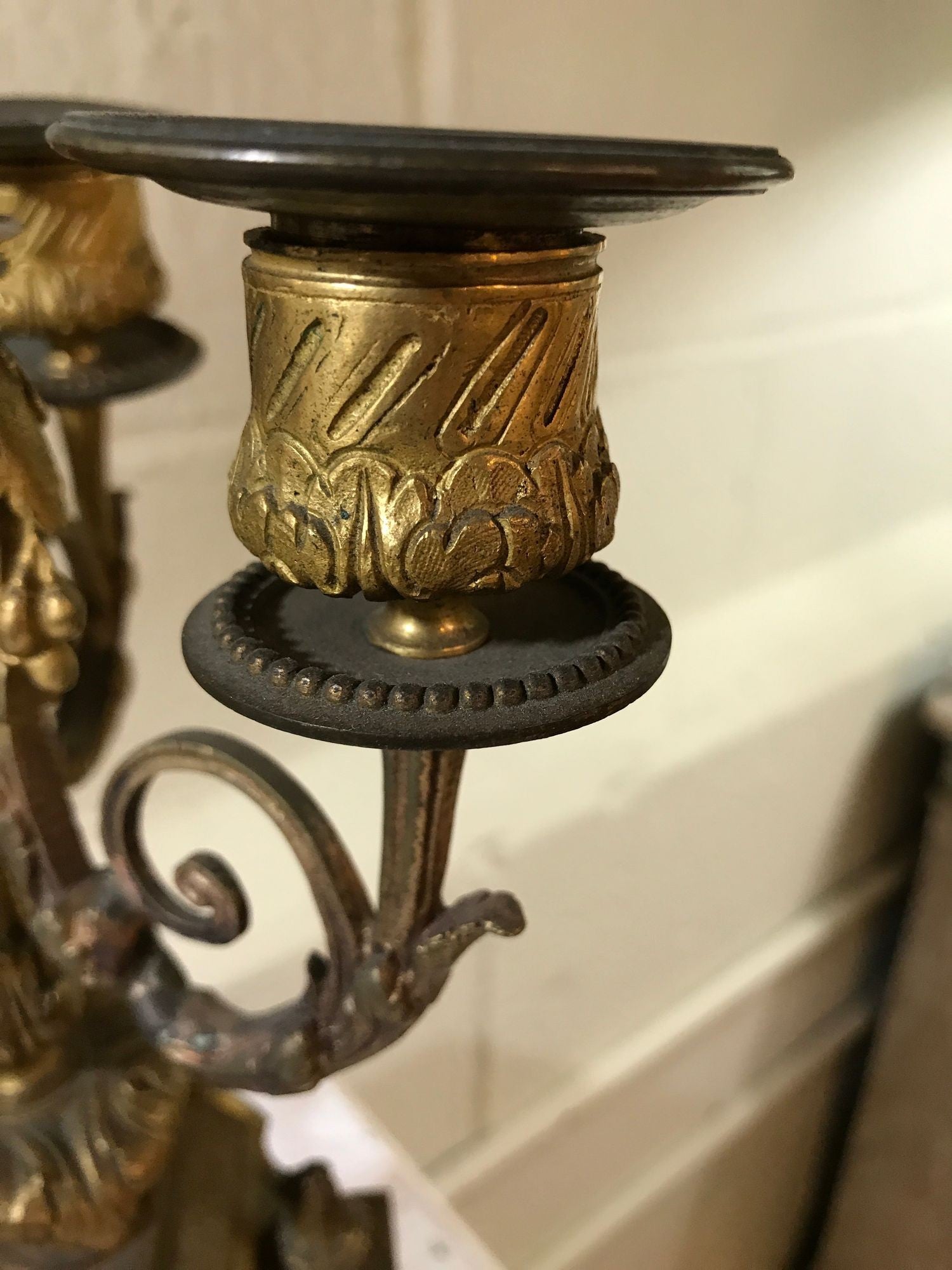 Bronze Four-Light Candelabra, 19th Century