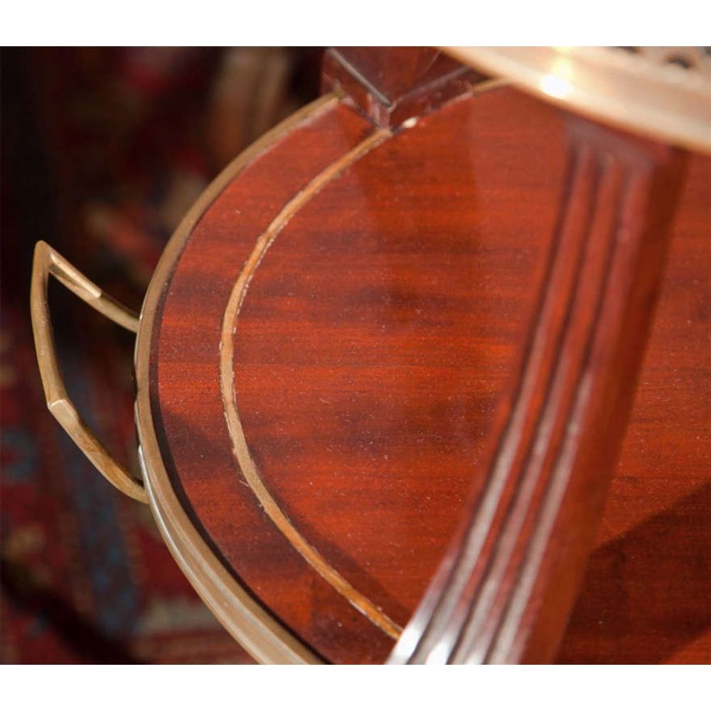 French Two-Tier Mahogany Dessert Stand Manner of Louis XVI