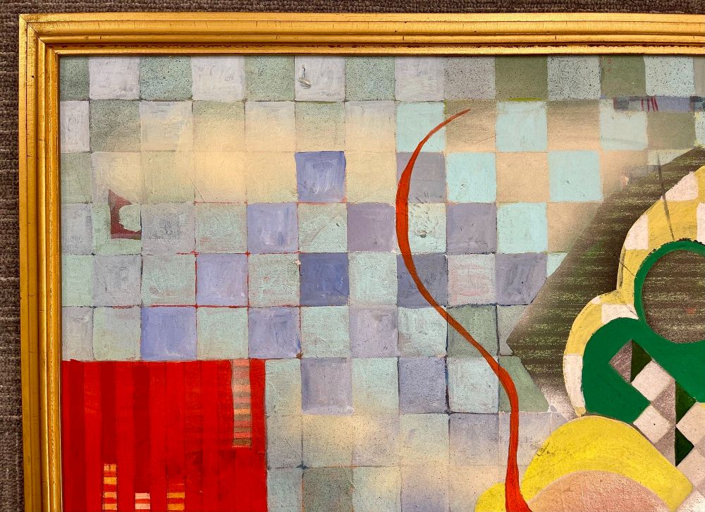 Sallie Whistler Marcucci Abstract Painting Titled "Subconscious"