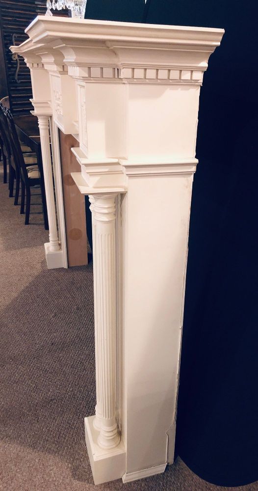 Monumental Hand Carved Neoclassical Fire Place Surrounds