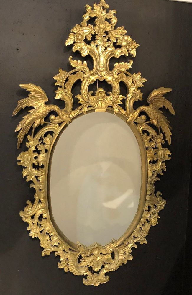 Chippendale Style Console, Wall or over the Mantle Mirrors, a Pair Italian