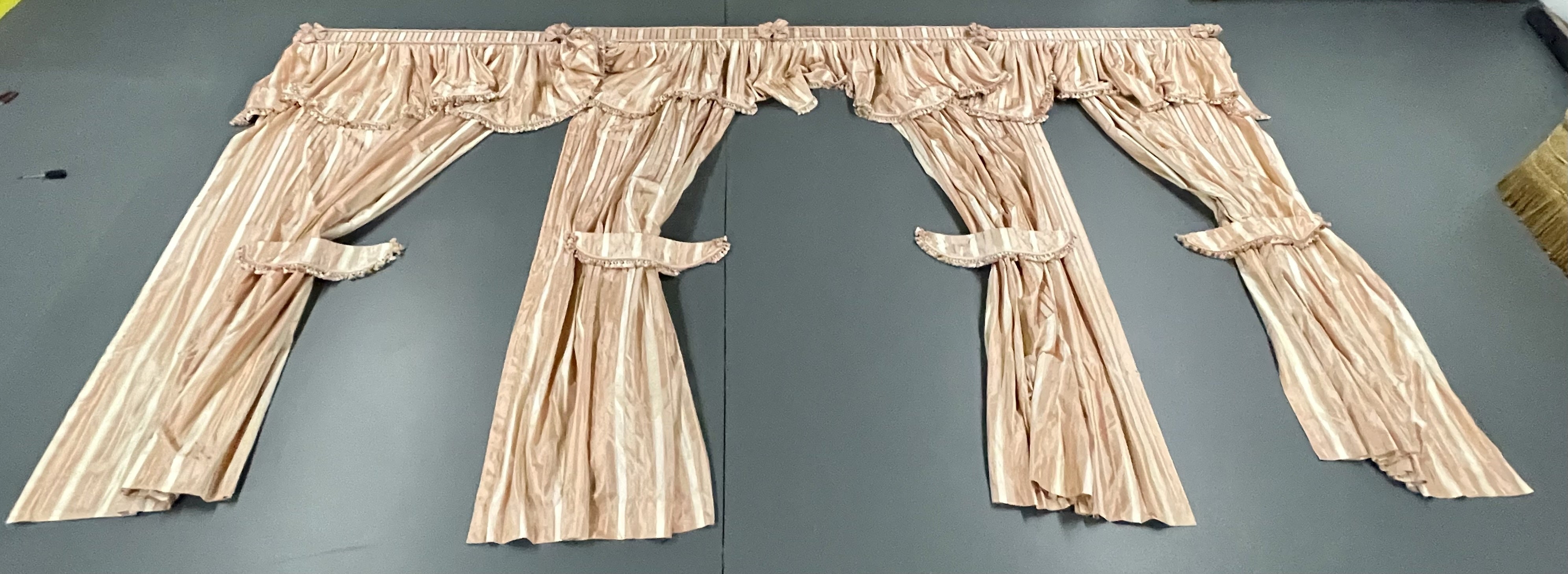 Pink Pastel Stripe Curtains, Window Treatments, Valances, Scalamandre