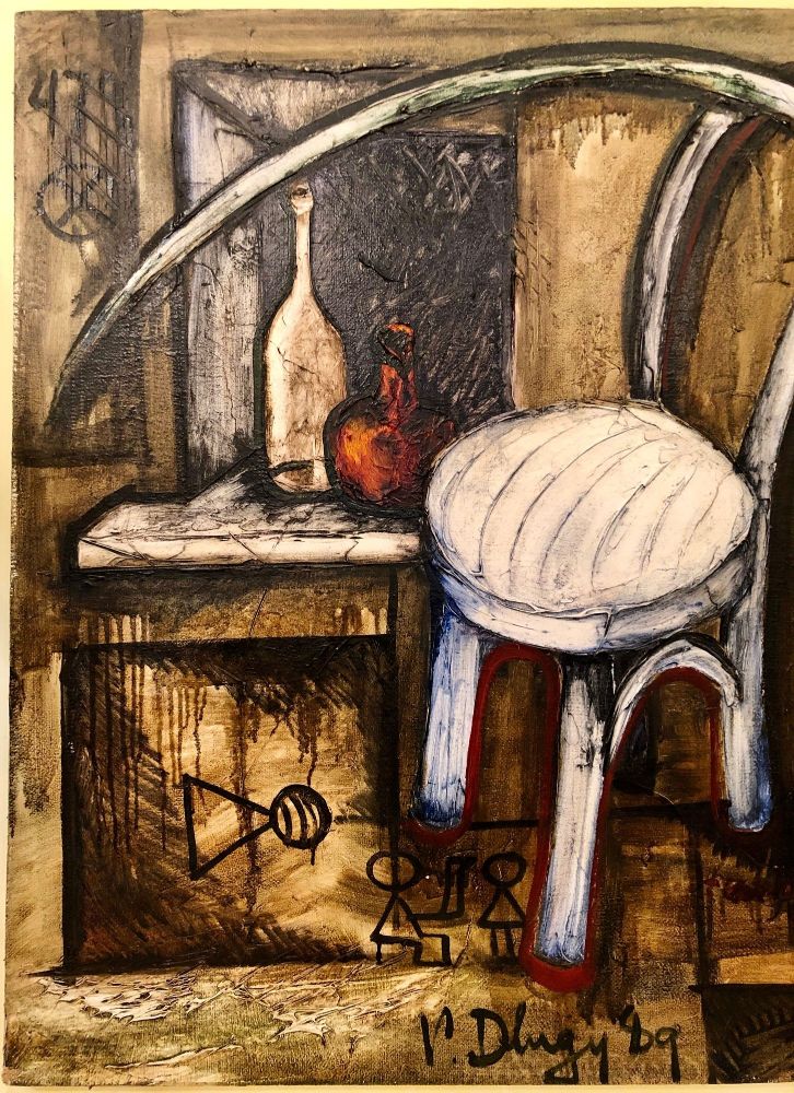 Vitaly Dlugy White Chair, 1989 Oil on Canvas