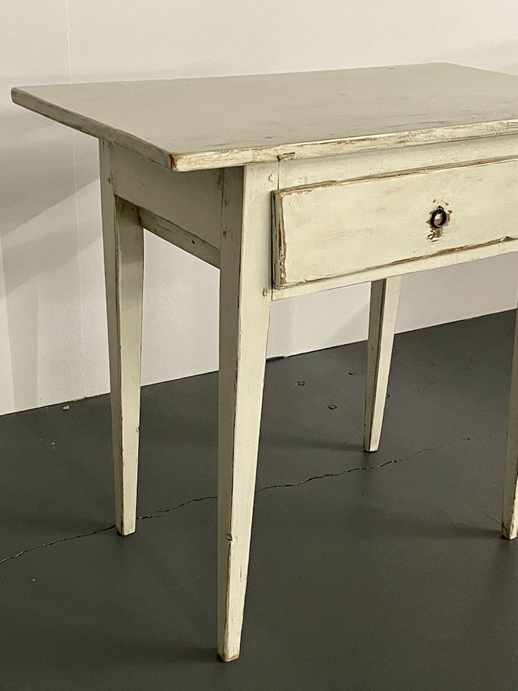 Swedish Gustavian Single Drawer Stand, Table or Nightstand, Paint Decorated