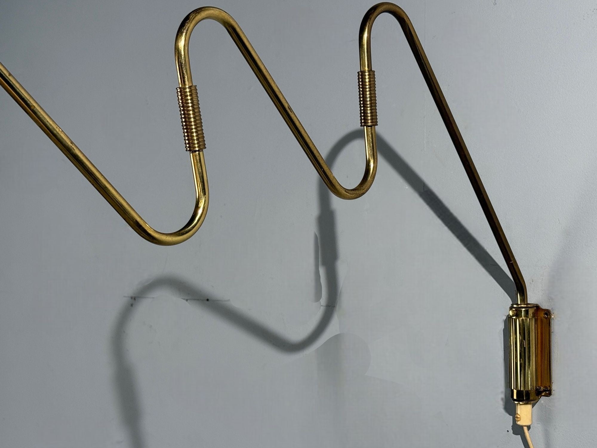 Danish Modern, Articulating Wall Light, Brass, Denmark, 1960s