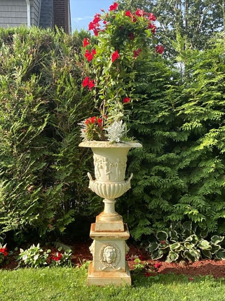 Pair of Cast Iron Urn or Planters, Property of a Lady, 1880s