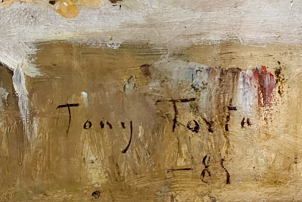 Pair of Oil on Canvas signed Tony Torta, Stilllife, Fruit, Italian