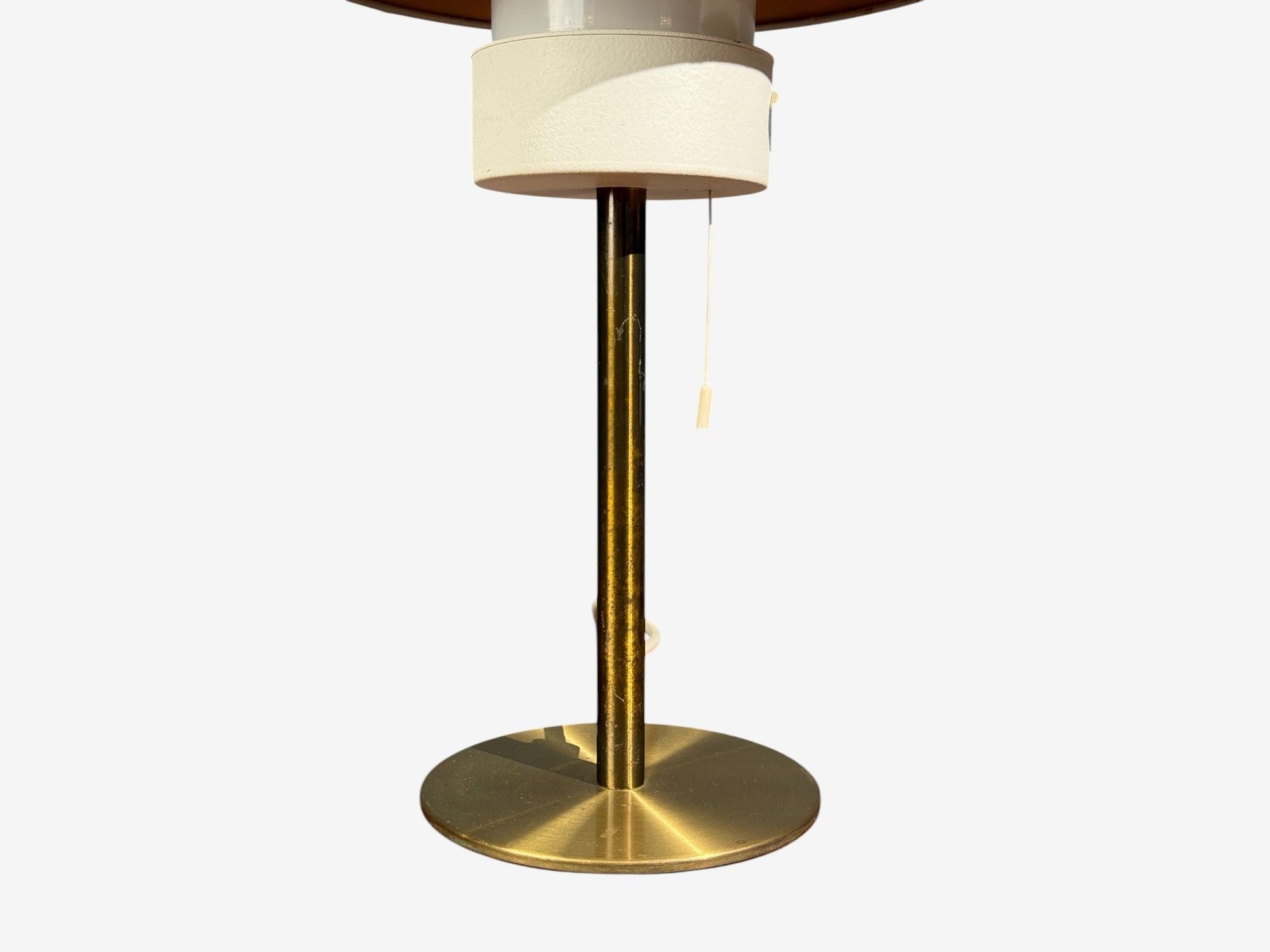 Luxus, Table Lamps, Brass, Fabric, Sweden, 1960s