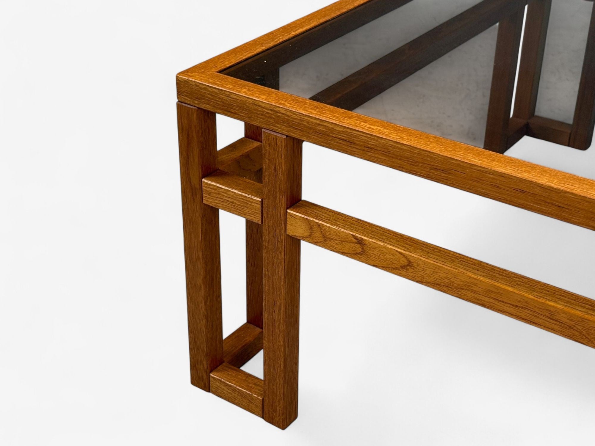 Danish Modern, Teak, Glass, Square Coffee Table, Denmark, 1960s