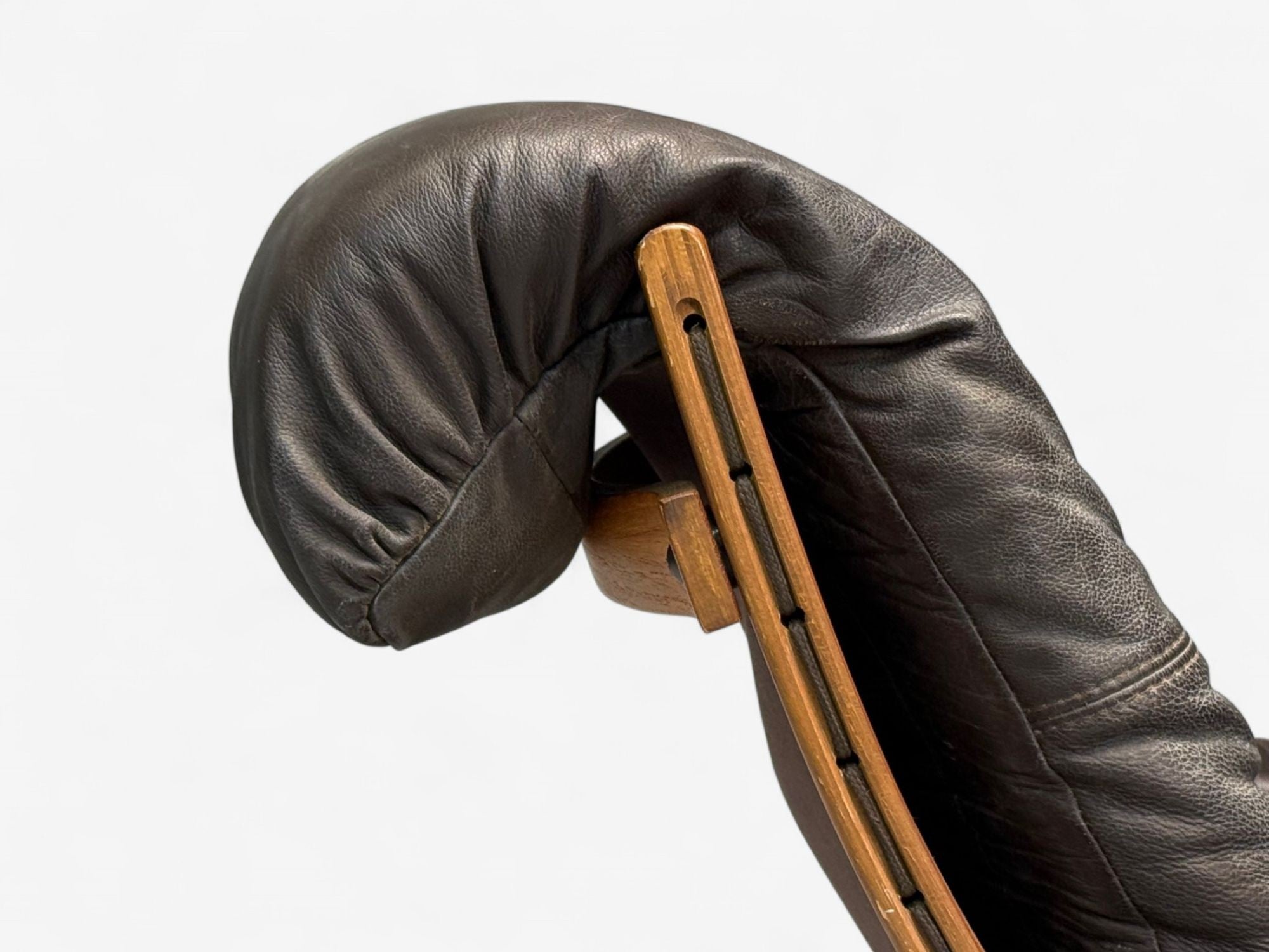 Ingmar Relling, Westnofa, Brown Leather, Bentwood, Lounge Chair, Norway, 1960s