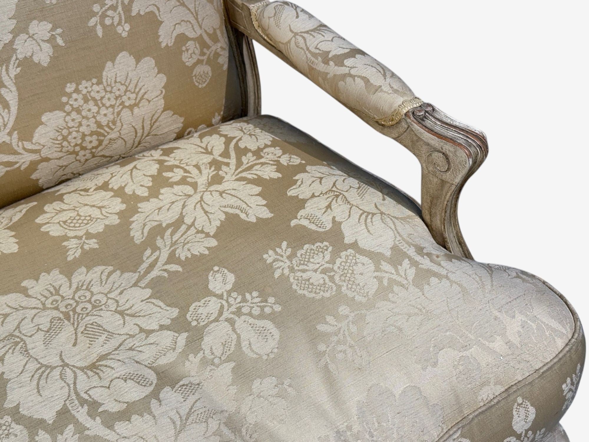 Maison Jansen, Louis XVI Armchairs, Giltwood, Fabric, France, 20th c.