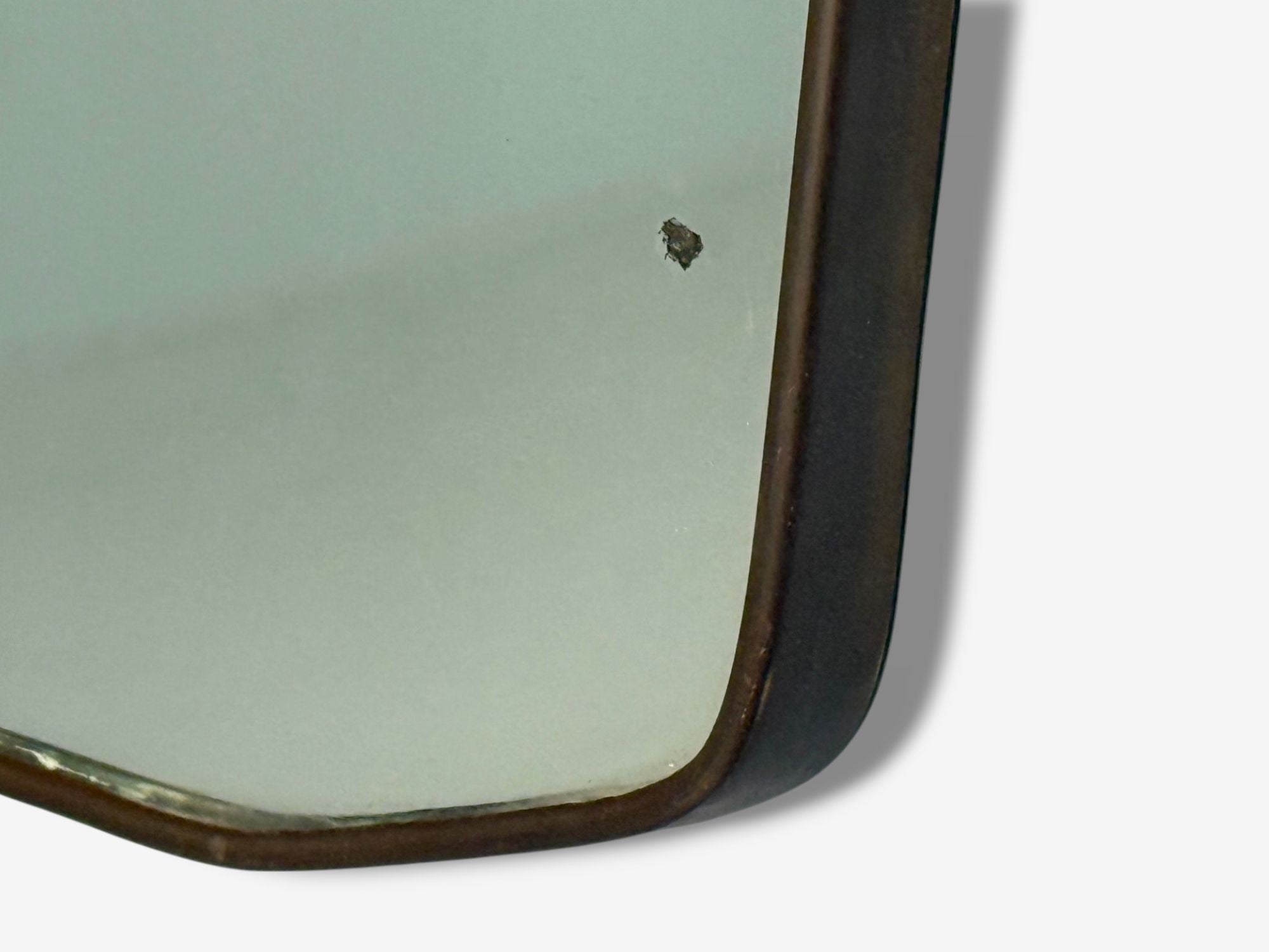 Italian Modern, Brass, Glass, Wall Mirror, Italy, 1950s