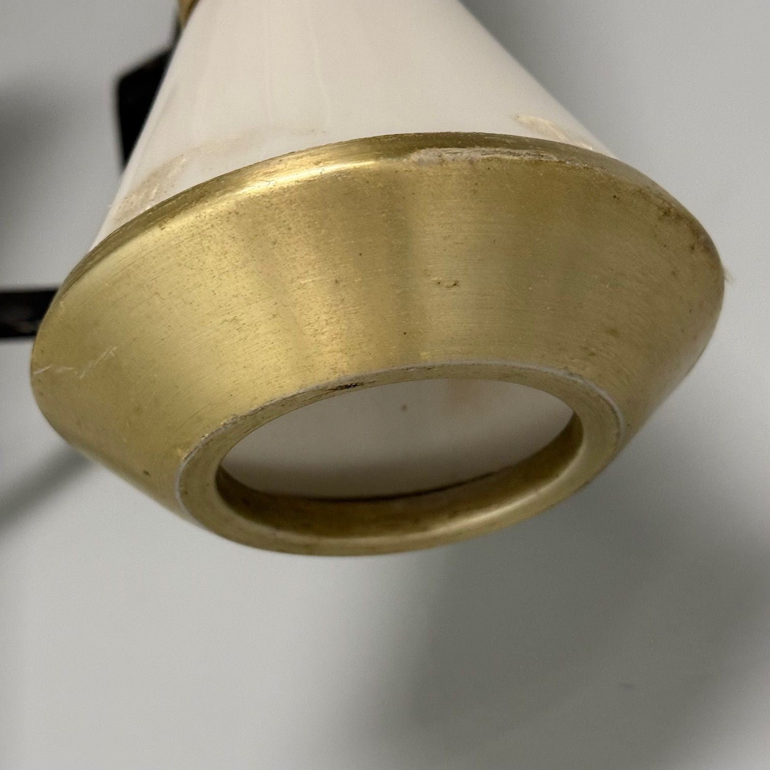 Stilux, Italian Mid-Century Modern, Wall Sconces, Brass, Aluminum, Italy, 1960s