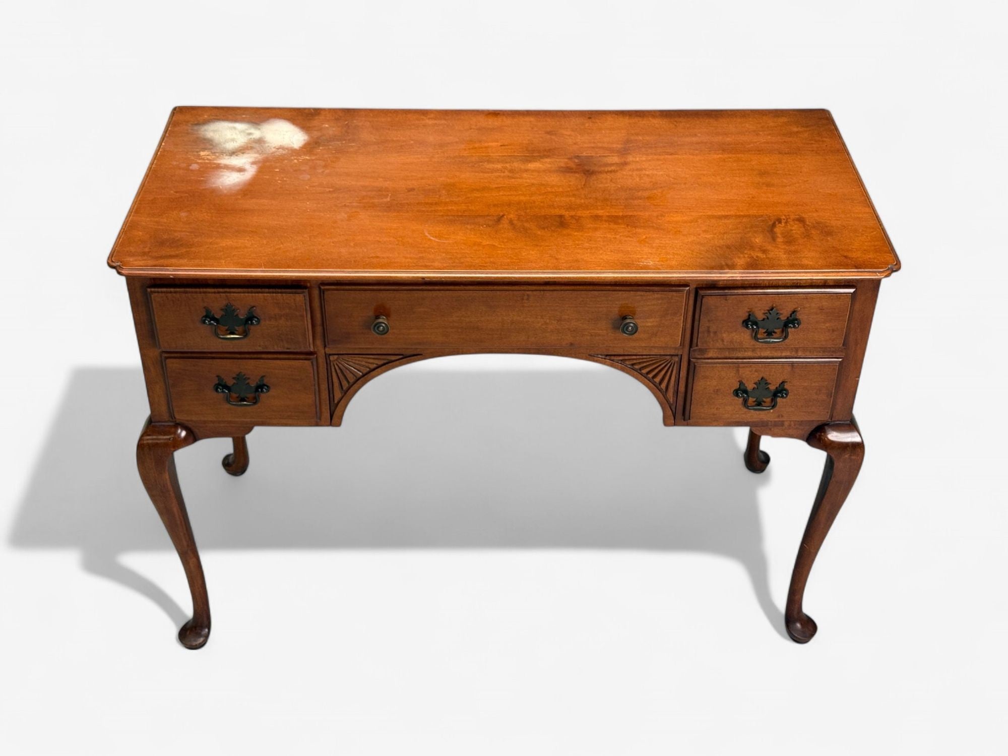 Queen Anne, Mahogany, Brass, Writing Desk, England, 1900s