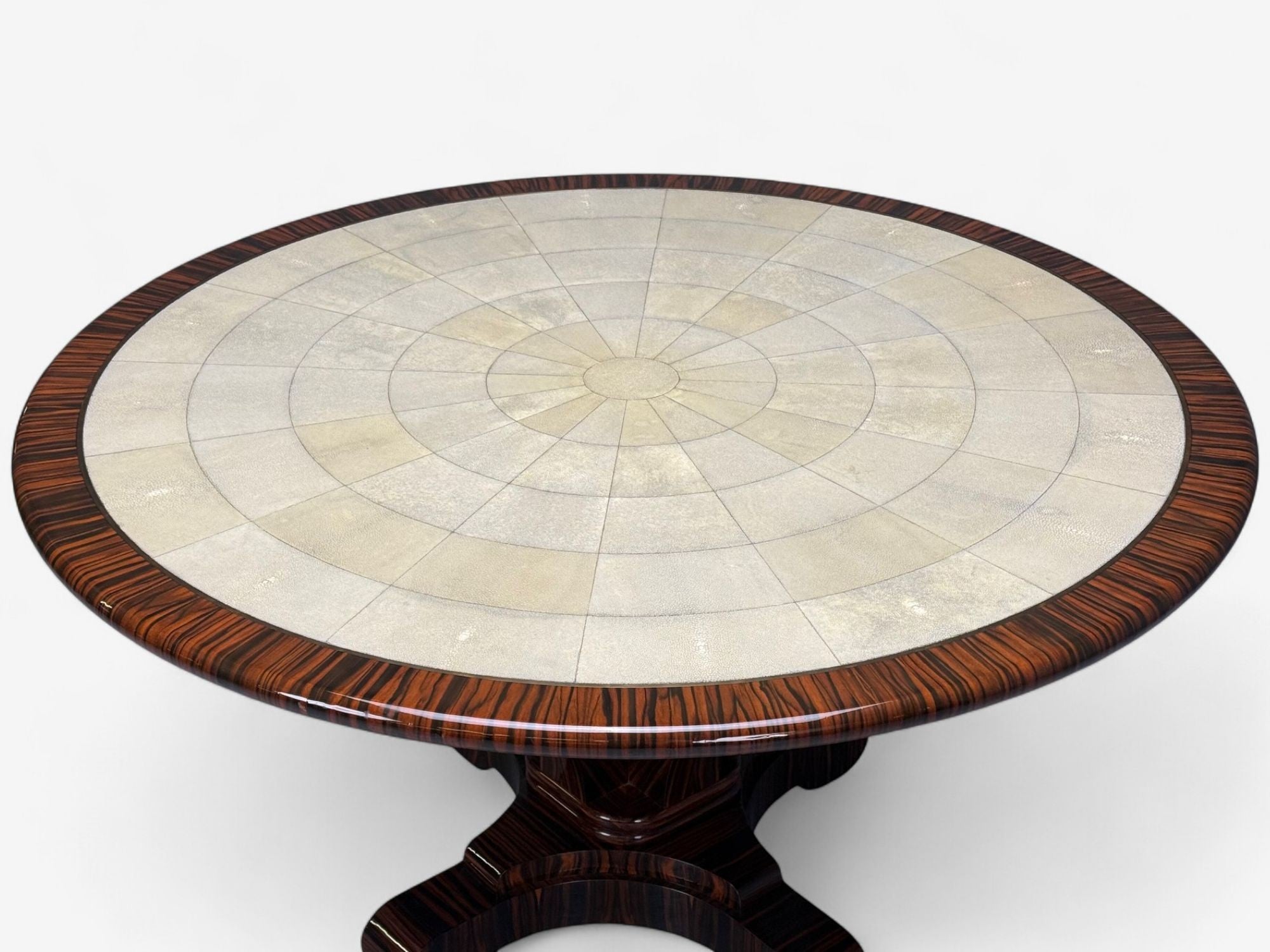 American Modern, Macassar Ebony, Shagreen, Brass, Table, USA, 2010s