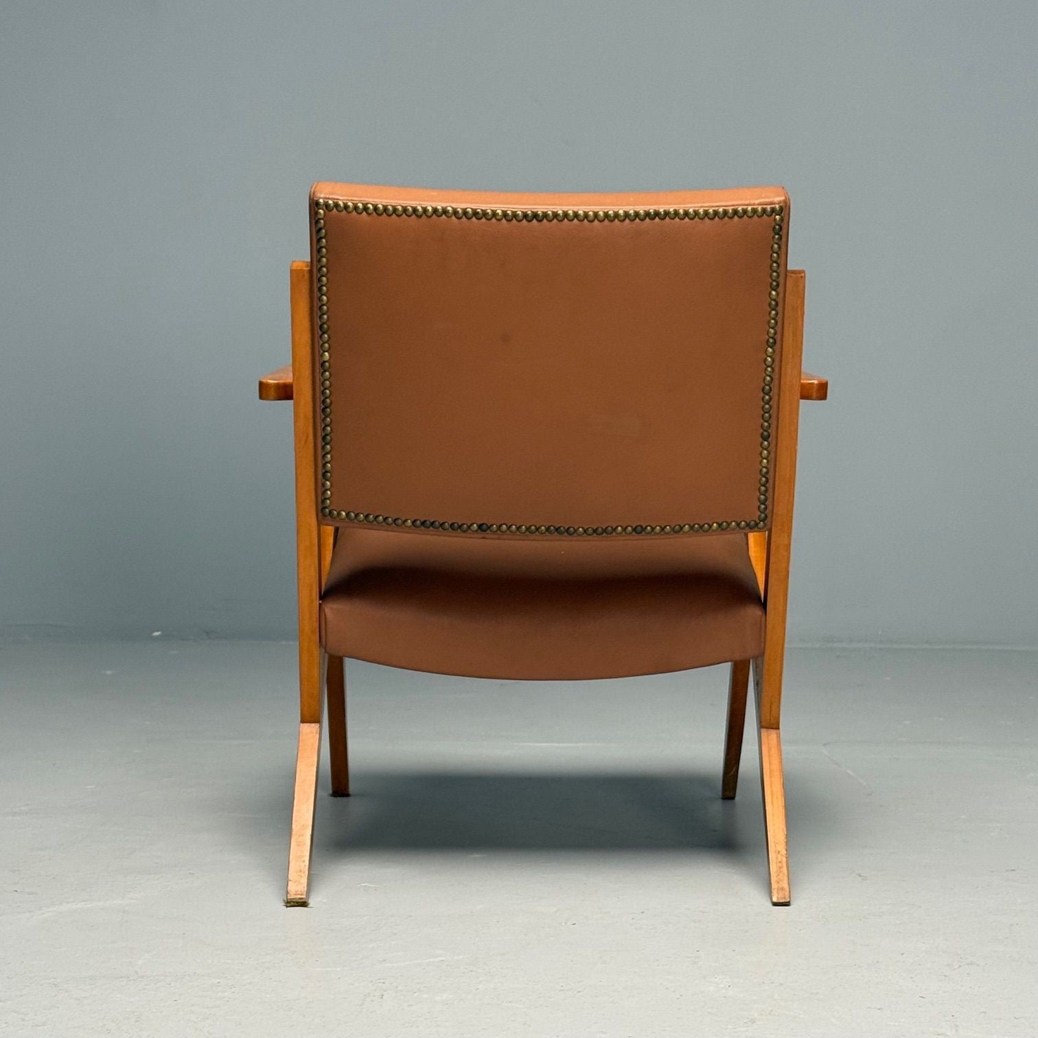 Jose Zanine Caldas, Brazilian Mid-Century Modern, Lounge Chair, Leather, 1950s