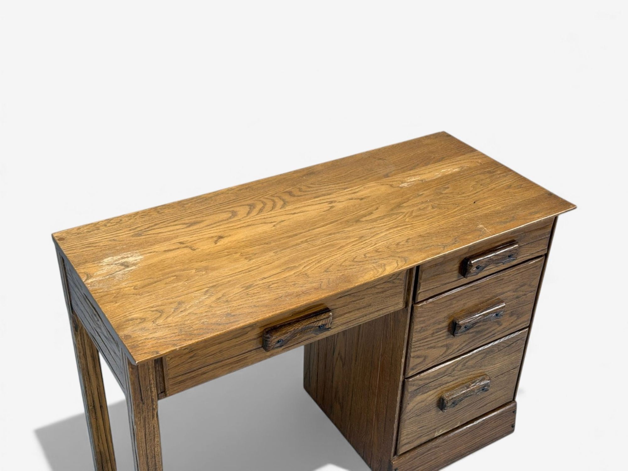 A. Brandt Ranch Oak, Oak, Writing Desk and Chair, USA, 1950s