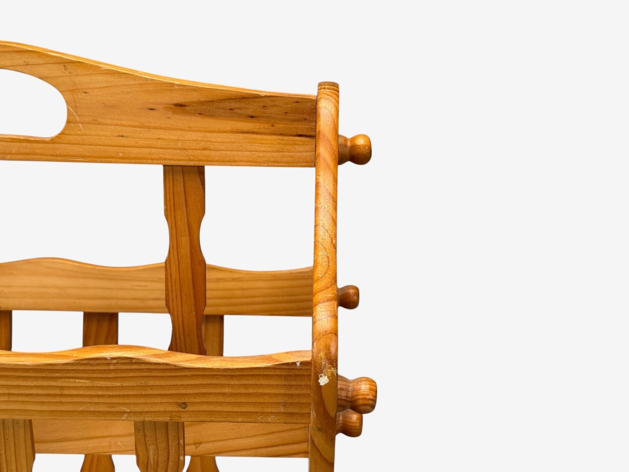 Swedish Modern, Pine, Magazine Rack, Sweden, 1960s