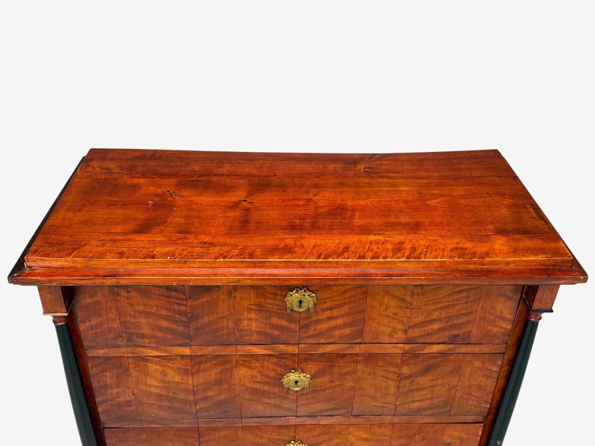 Biedermier, Cherry Wood, Bronze, Ebonized Wood, Cabinet, Germany, 19th c.