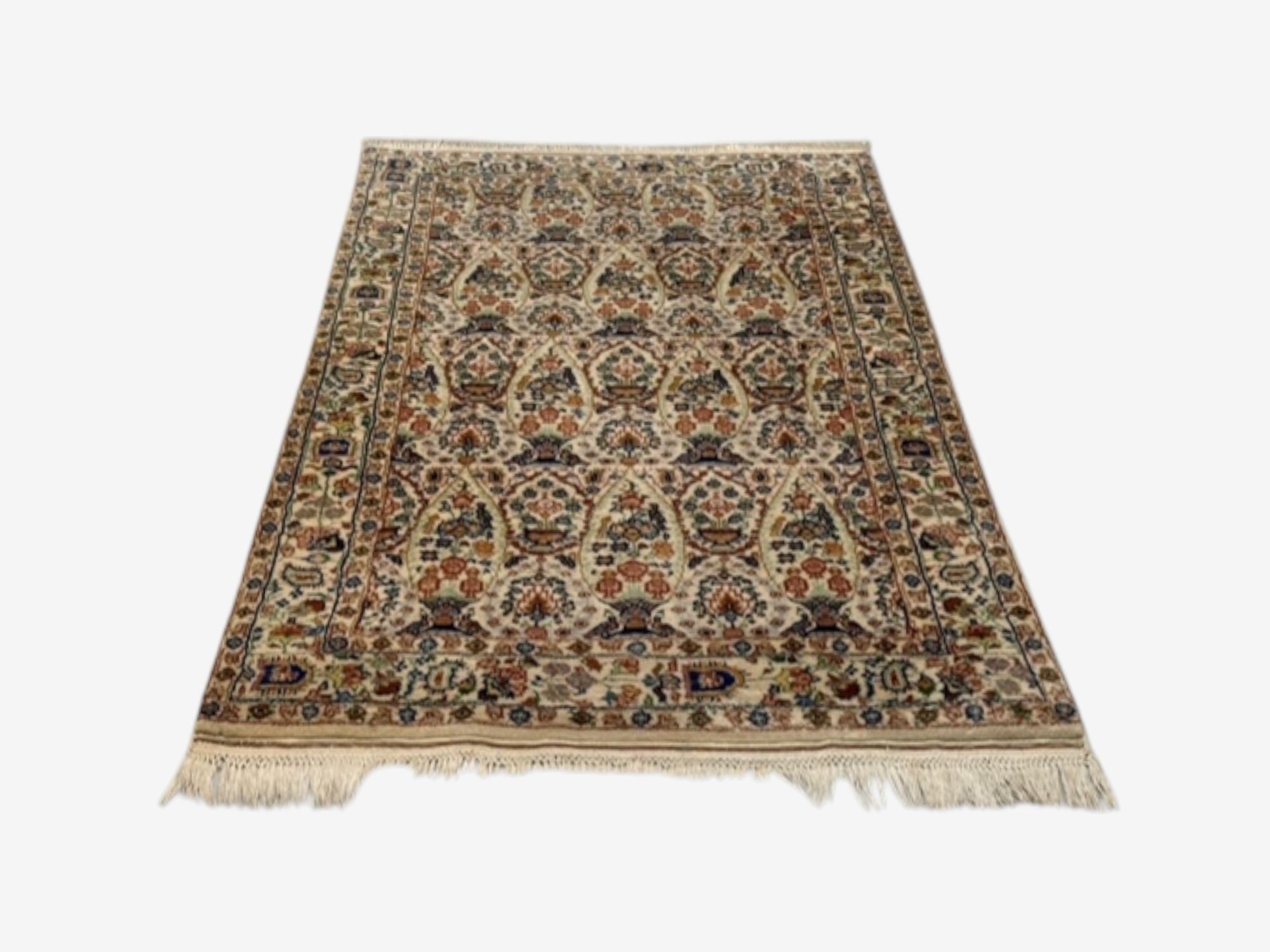 Traditional, Handwoven, Indian Wool Carpets, India, 1960s