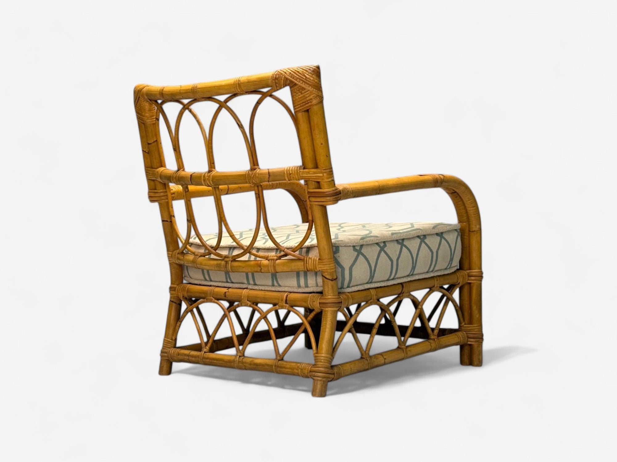 Bielecky Brothers, Modern, Single Lounge Chair, Cane, Bamboo, USA, 21st C.