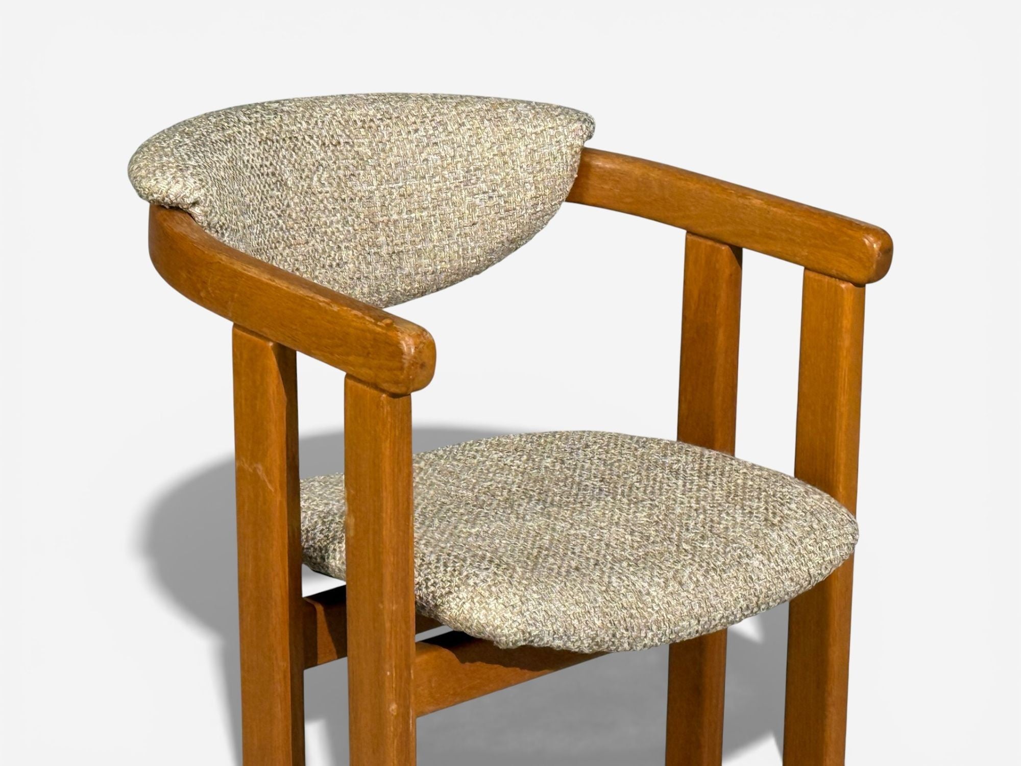 German Modern, Occasional Chairs, Tweed, Beech, Germany, 1960s