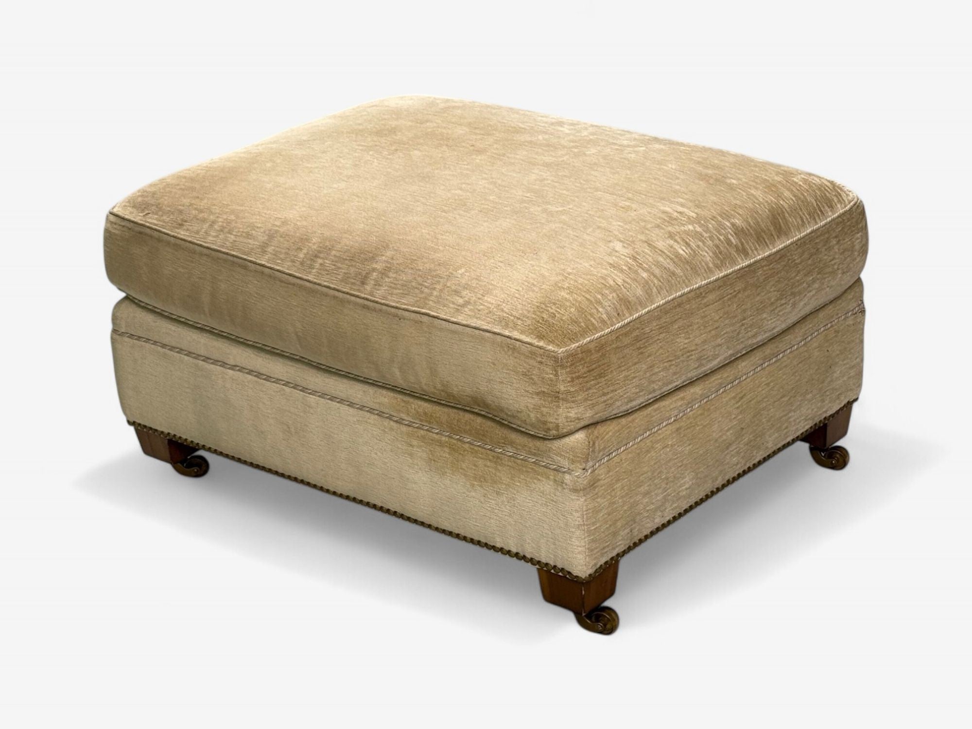 O’Henry House, Large Traditional Sofa and Ottoman, Velvet, USA, 2000s