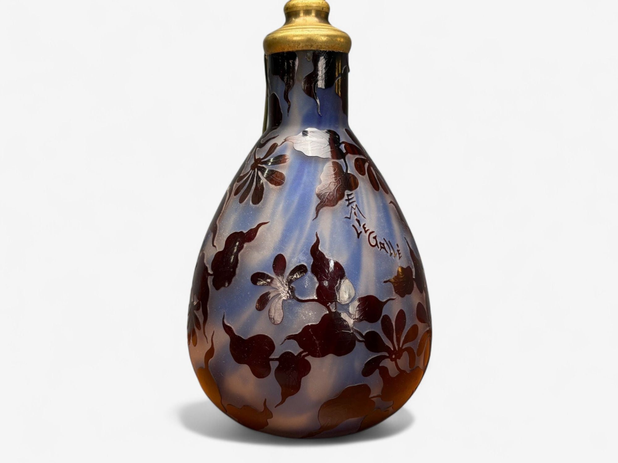 Emile Gallé, Art Nouveau, Glass, Table Lamp, France, 1920s