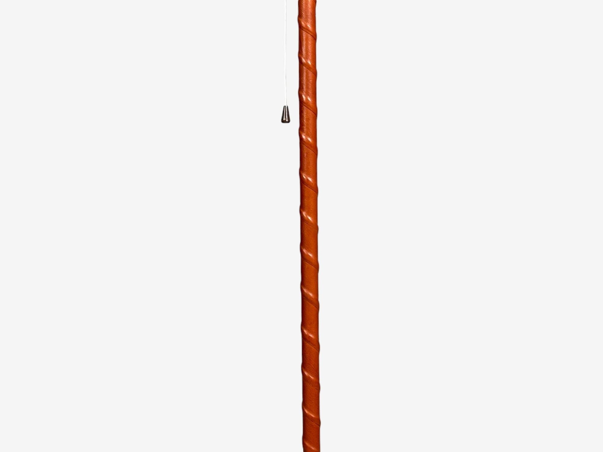 Falkenbergs Belysning, Floor Lamp, Leather, Glass, Sweden, 1960s