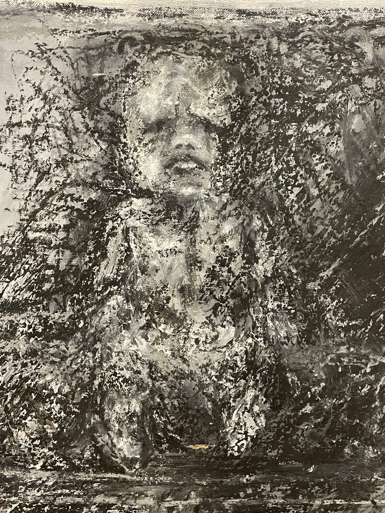 Three Ursula Meyer Mixed Media Works, Signed, Dated, Charcoal, Paint