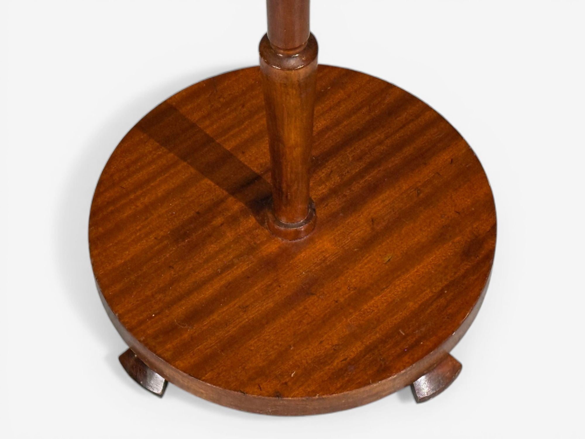 Swedish Art Deco, Floor Lamp, Wood, Metal, Silk, Sweden, 1930s