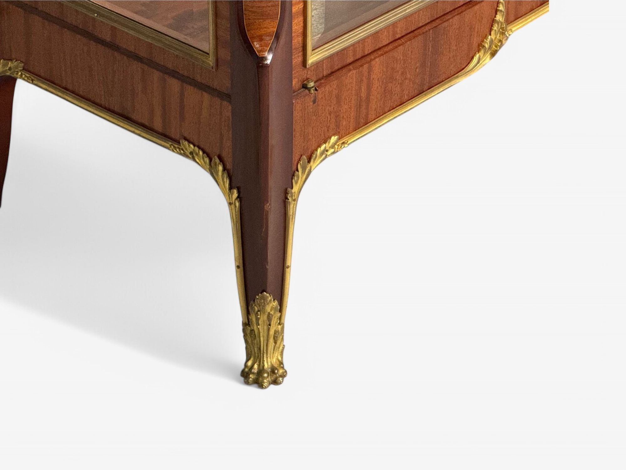 Haentges Frères, Louis XVI, Marquetry, Bronze, Vitrine Cabinets, Paris, 19th C.