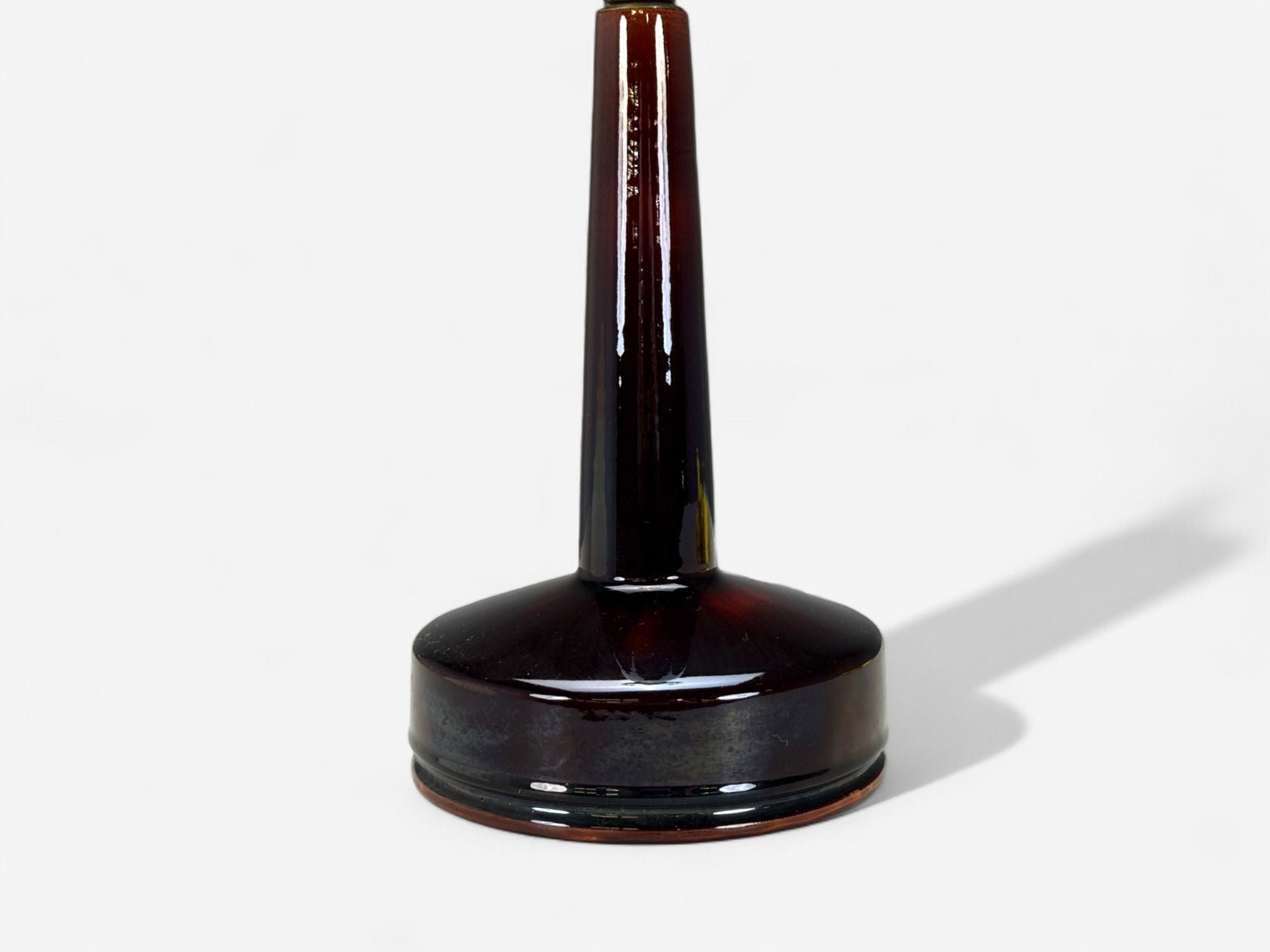 Danish Modern, Deep Red Stoneware, Table Lamp, Denmark, 1960s