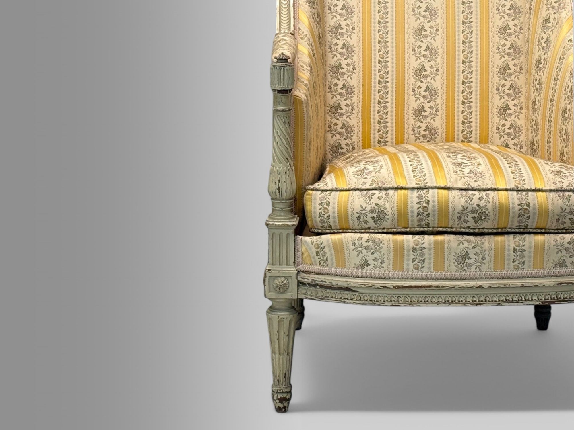 Maison Jansen attr, Louis XVI Style, Painted Wood, Lounge Chairs, France, 1920s