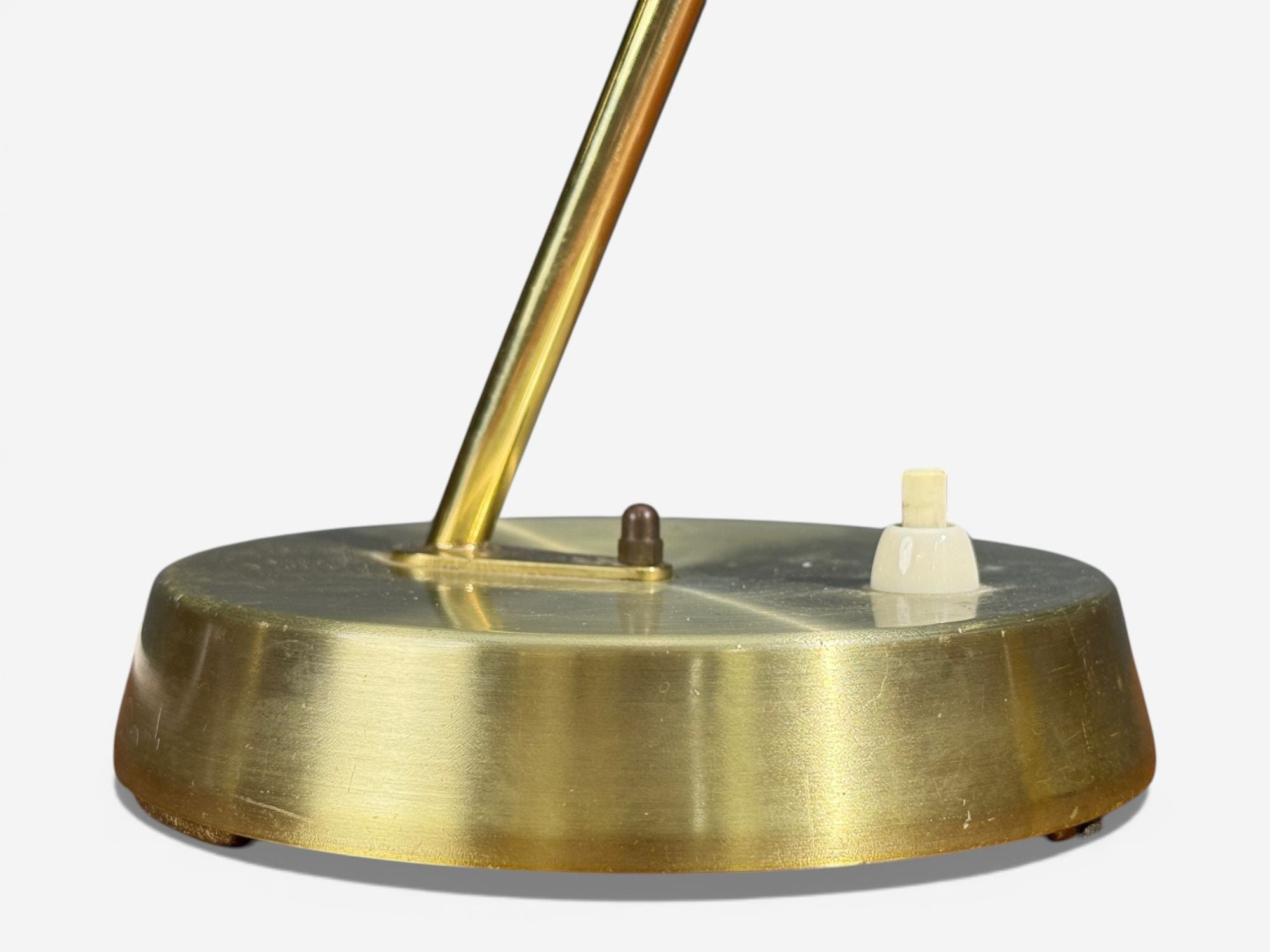 Ewå Värnamo, Adjustable Desk Lamp, Brass, Metal, Sweden, 1980s