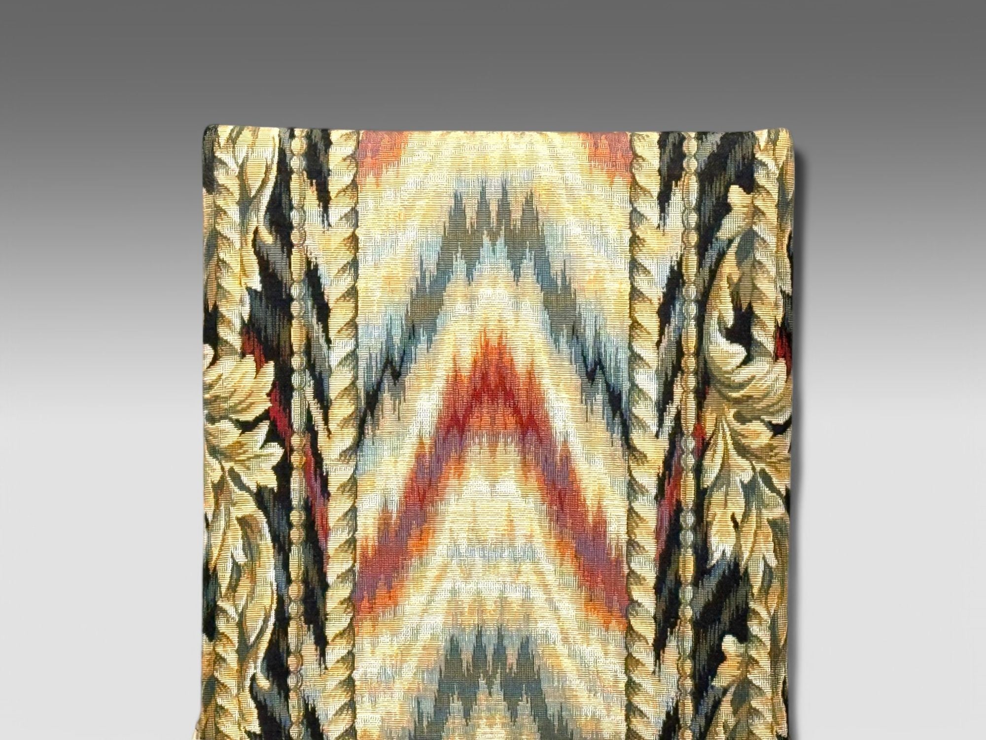 T.H. Robsjohn-Gibbings, Walnut, Scalamandre Fabric, Dining Chairs, USA, 1950s