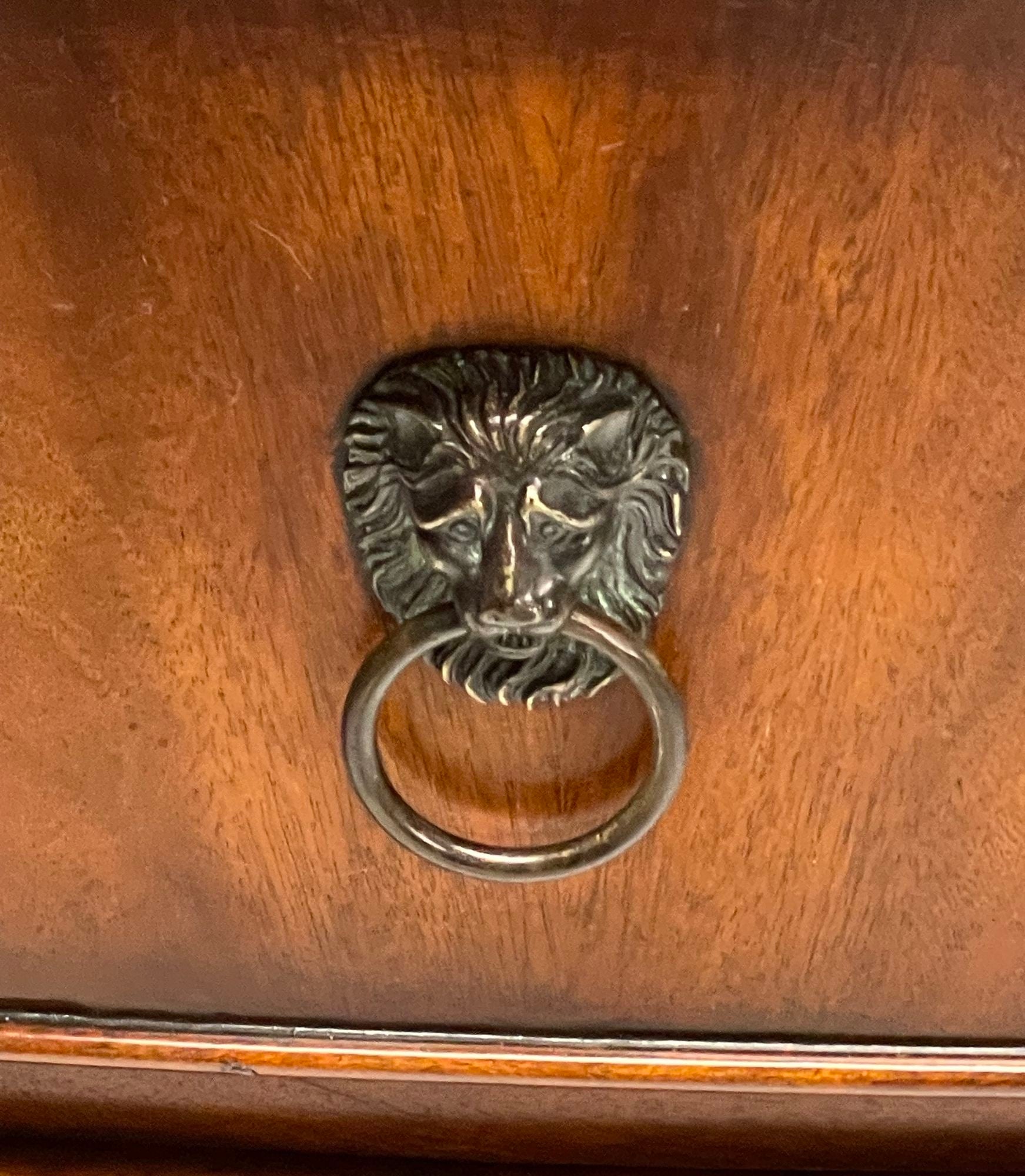 French Empire Style, Flame Mahogany, Bronze, Bow Front Dresser, USA, 20th C.