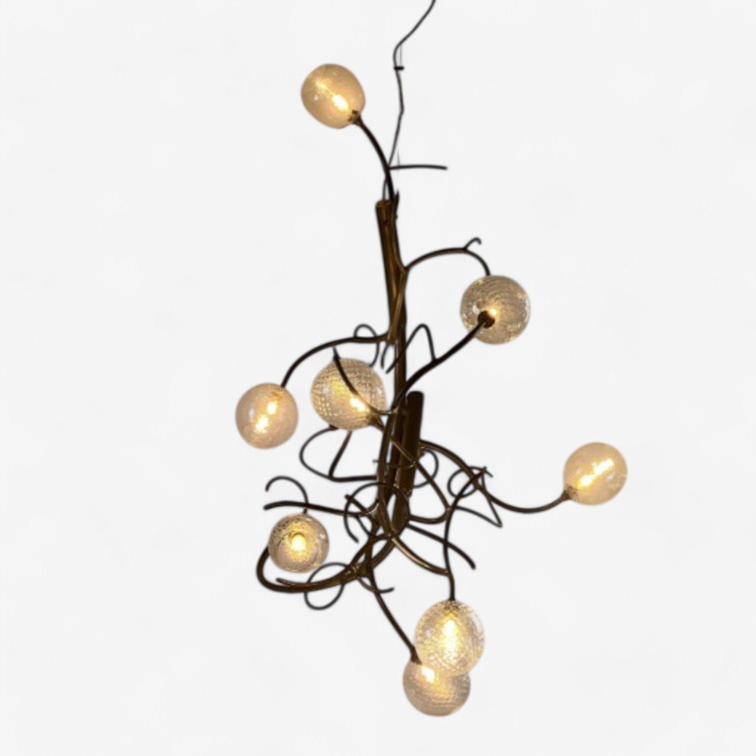 Christopher Poehlmann, Massive Modern Sculptural Branch Chandelier, Blown Glass