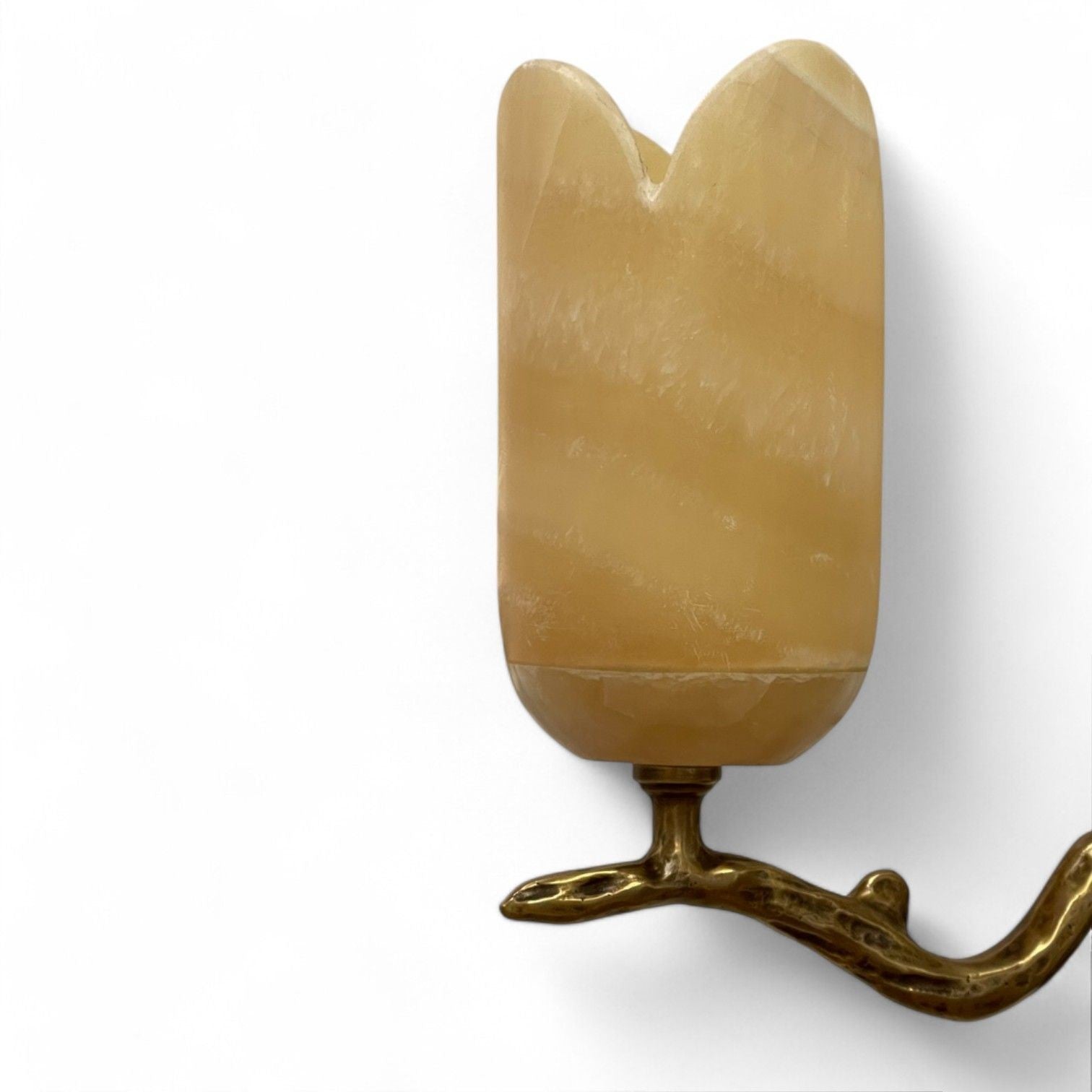 Contemporary, Modern Wall Sconces, Branch Motif, Bronze, Alabaster, 21st C.