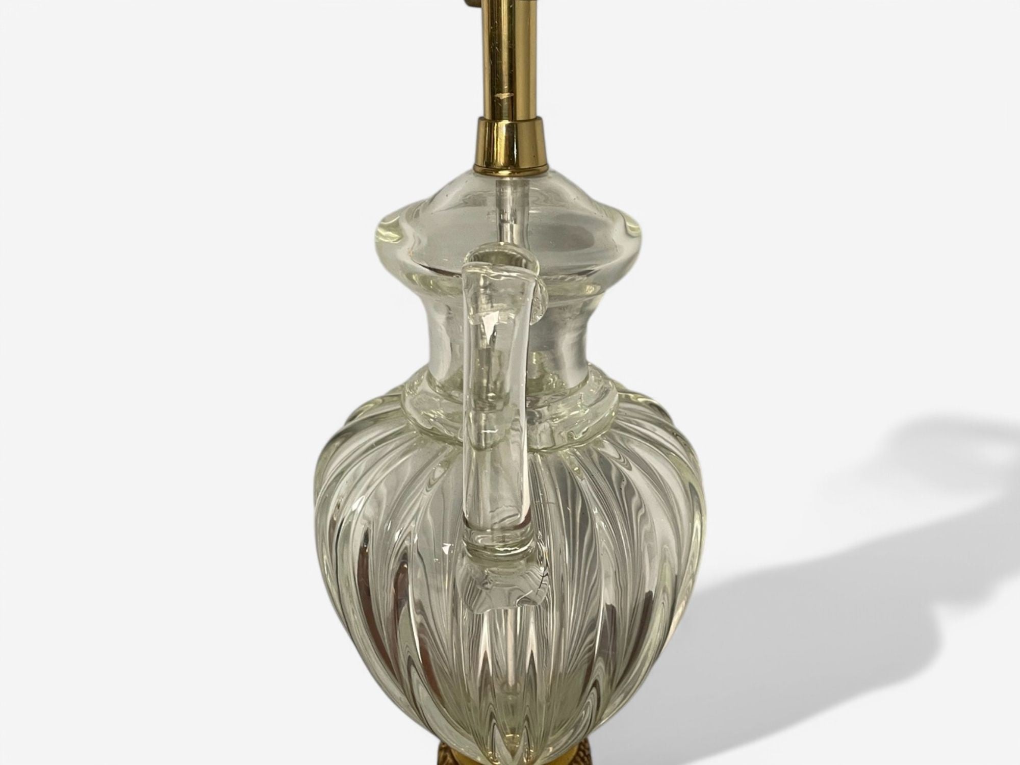 Marbro Lamp Co., Hollywood Regency, Glass, Brass, Urn Form Table Lamps, 2000s