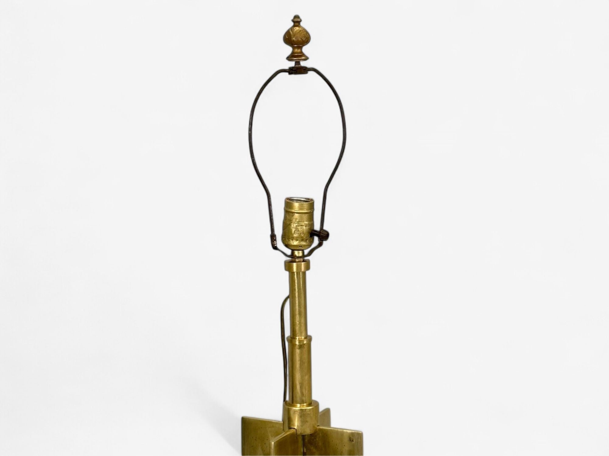Jean Michel Frank Style, Mid-Century Modern, Bronze, Table Lamps, 1970s
