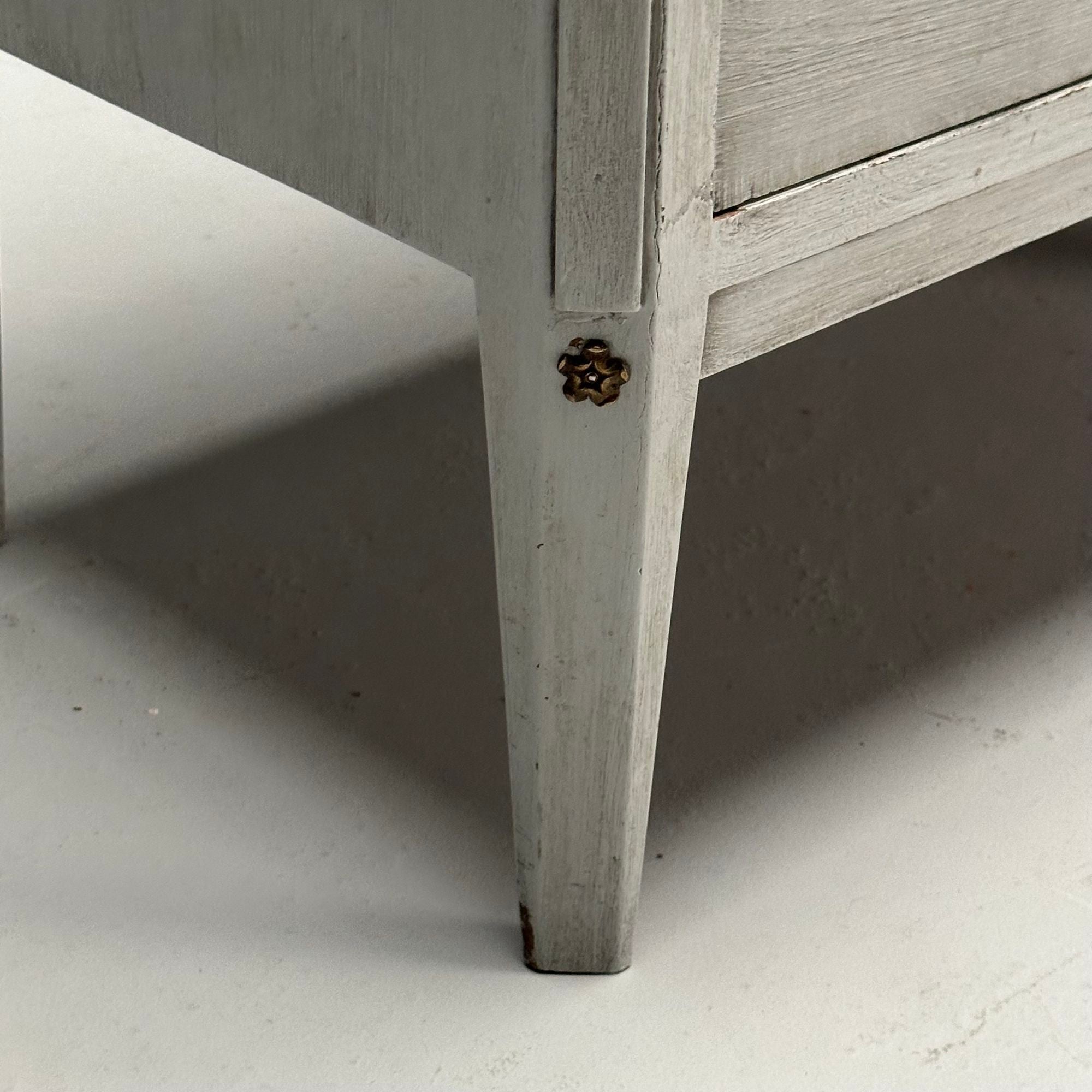 Gustavian, Swedish Commode, Gray Paint Distressed, Sweden, 1950s