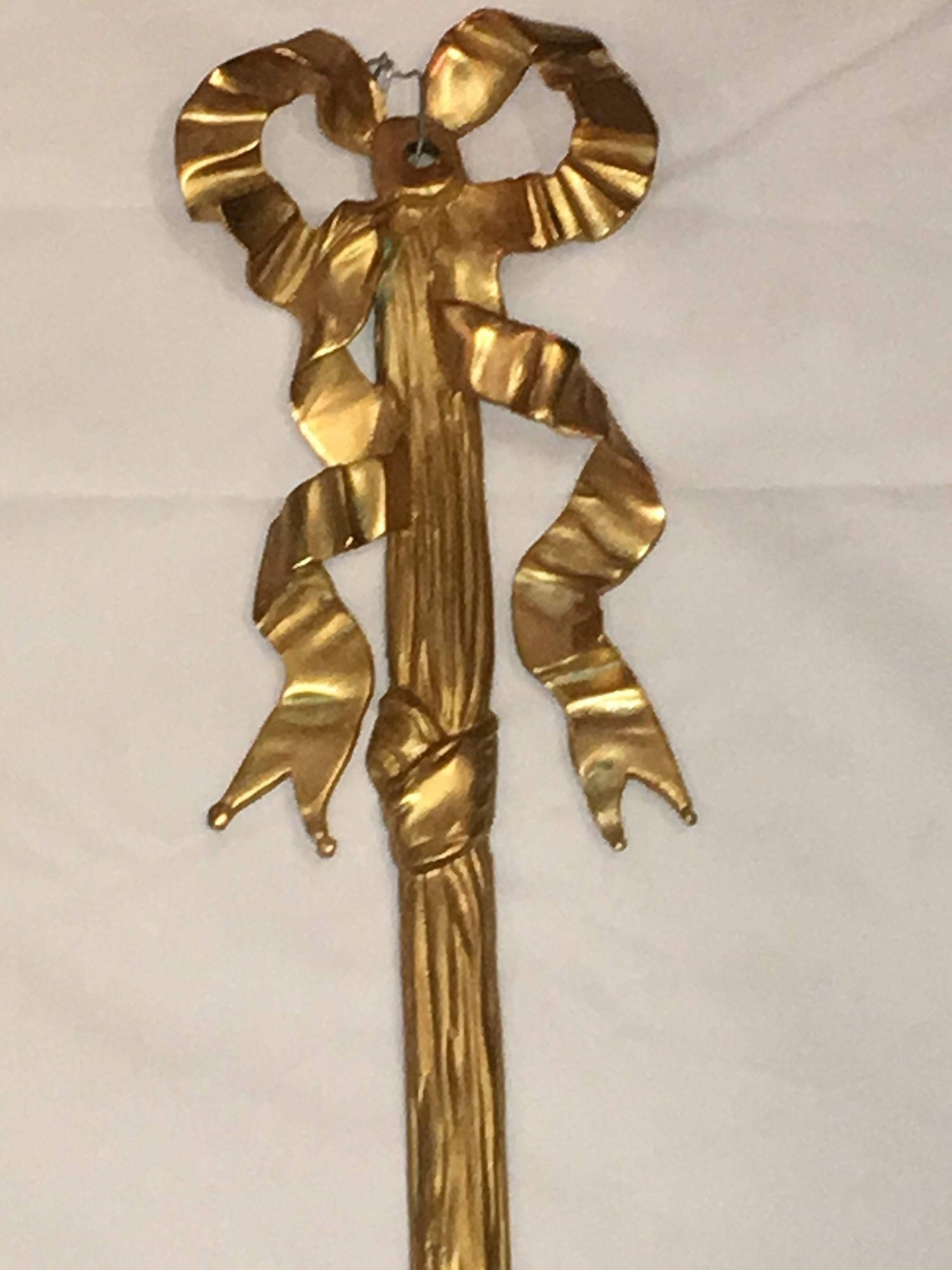 Louis XVI Style Harp / Lyre Back Bronze Wall Sconce. Set of Six