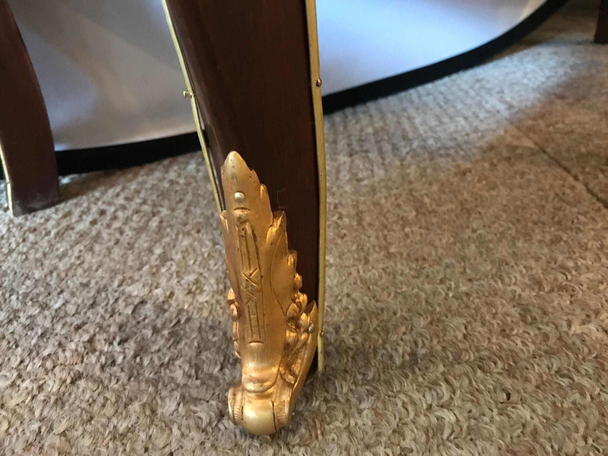 Pair of Jansen Style Double Door Marble-Top Bedside Cabinets or End Tables