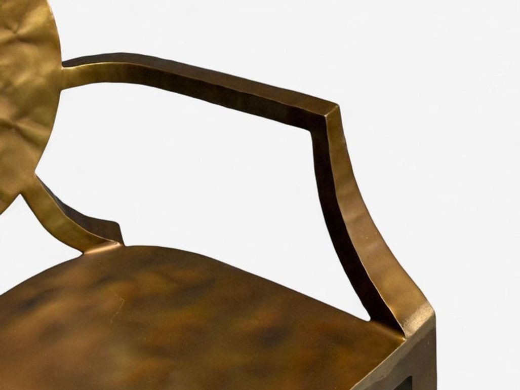 Made Goods, Hammered Gilt Iron, Six Daphne Dining Chairs, Philippines, 21st C.