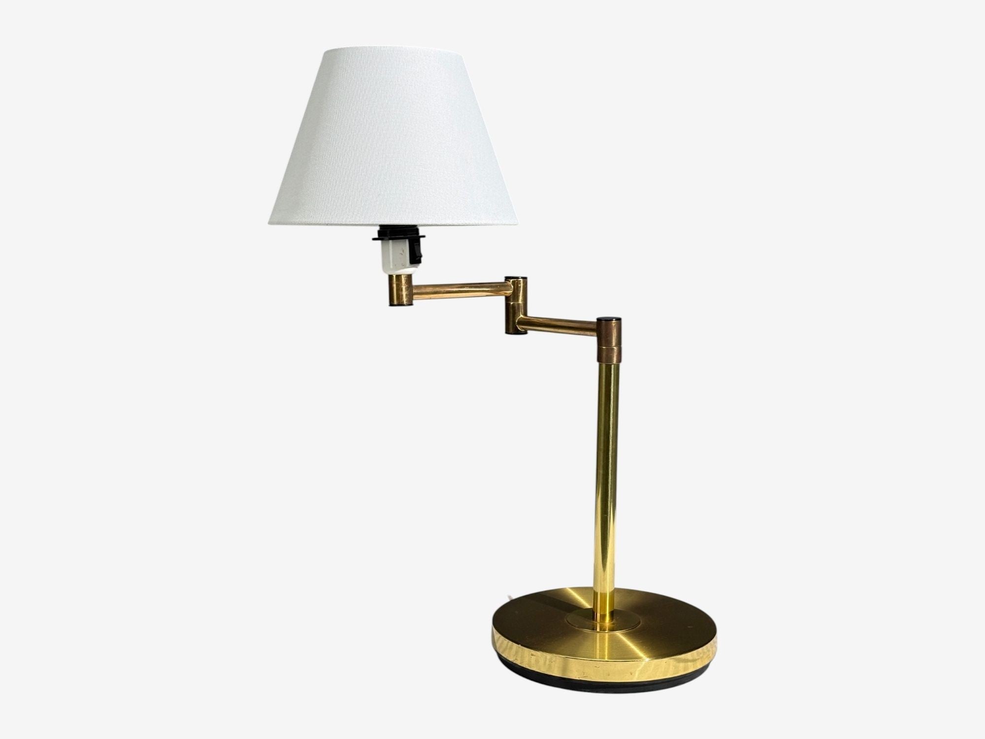Fagerhults, Articulating Desk Lamp, Brass, Sweden, 1960s