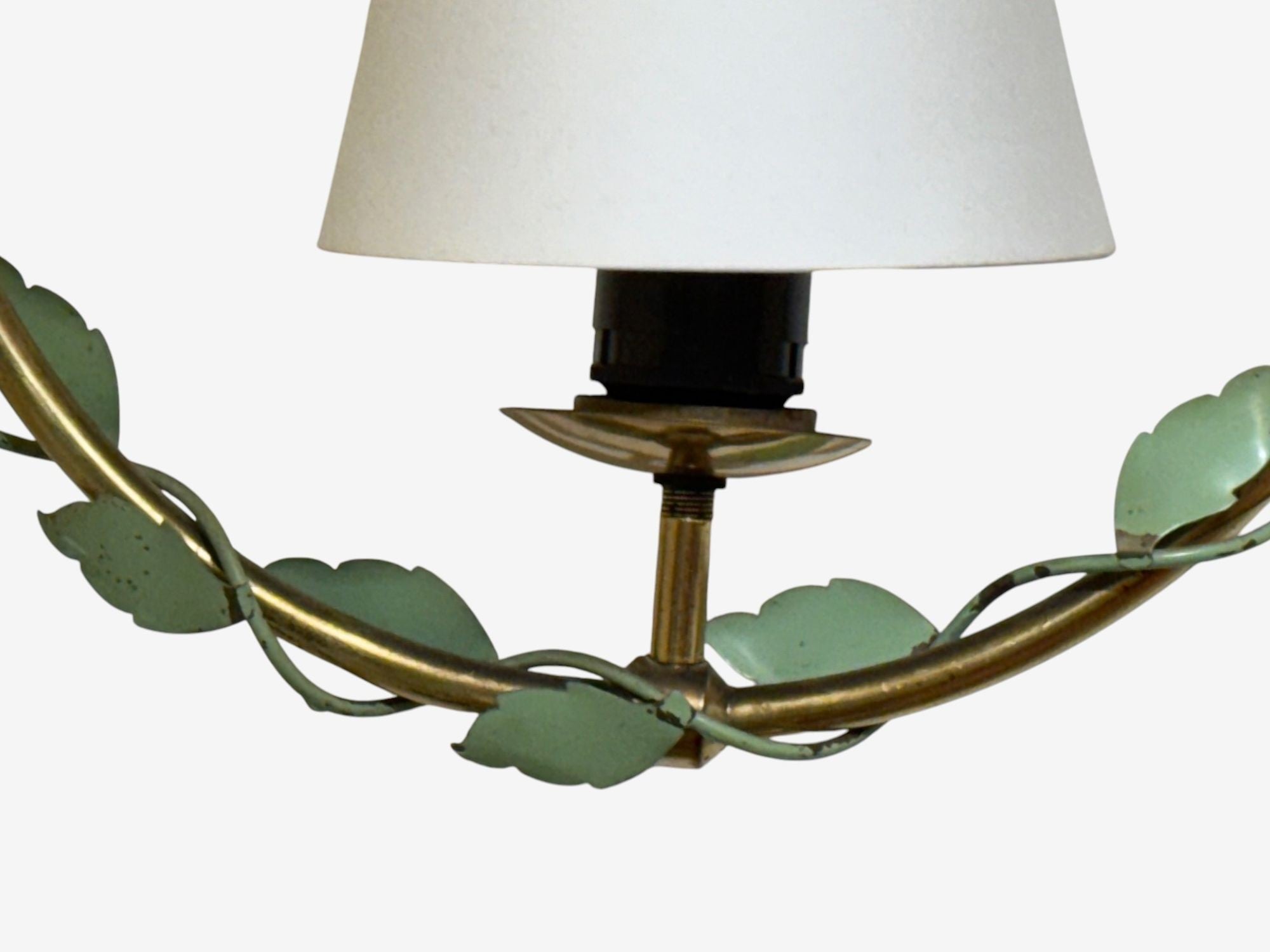 Nybro Armaturfabrik, Swedish Modern, Brass, Metal, Pendant Light, Sweden, 1950s