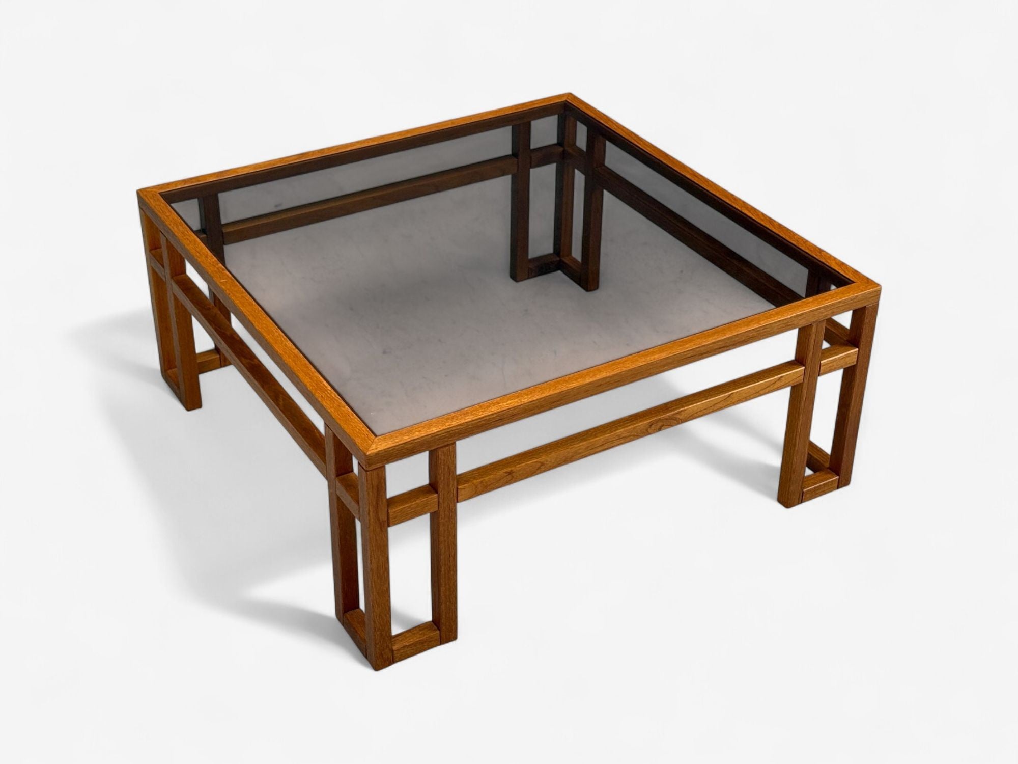 Danish Modern, Teak, Glass, Square Coffee Table, Denmark, 1960s
