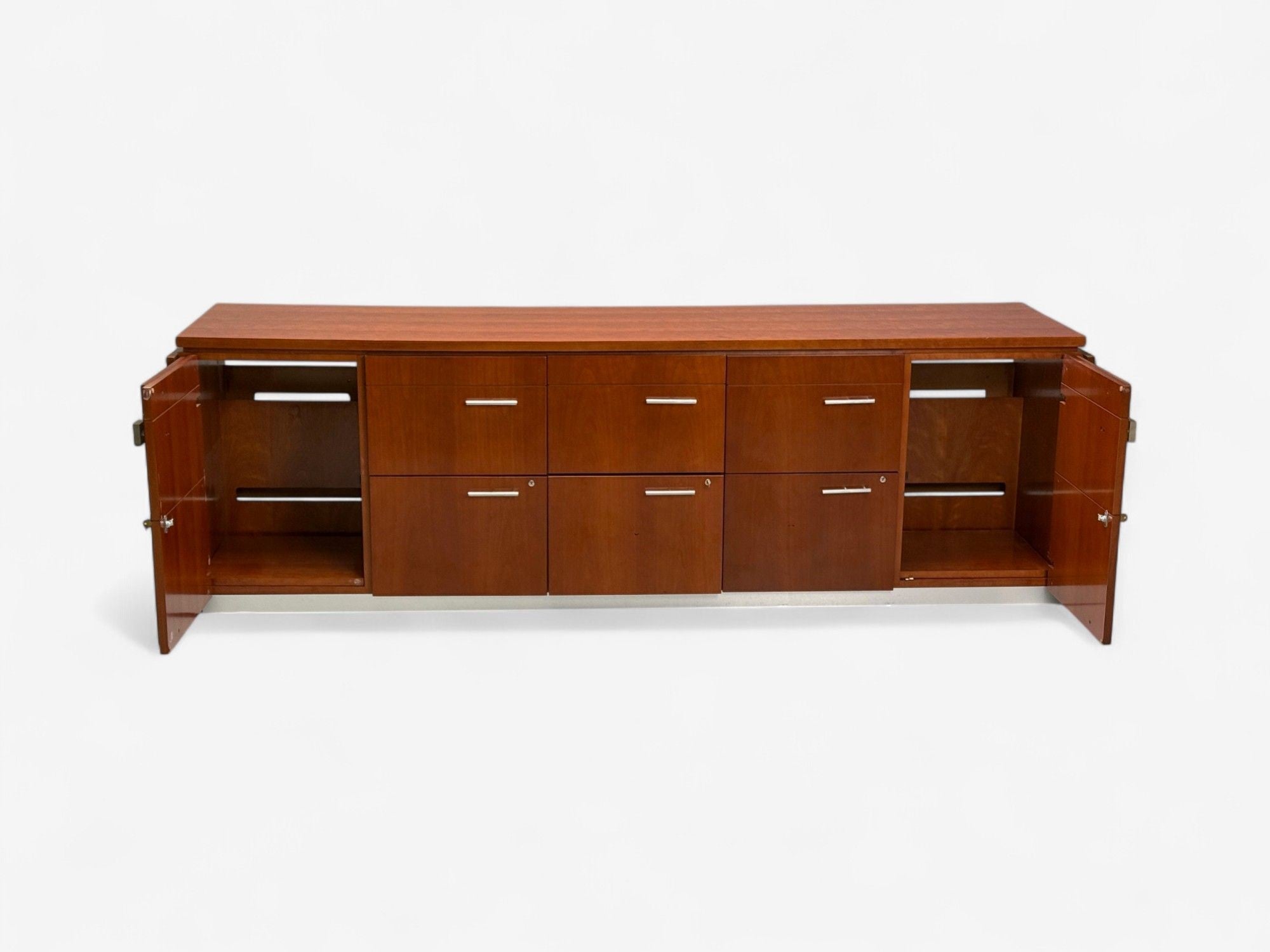 Steelcase, Cherrywood, Steel, Sideboard, USA, 2000s